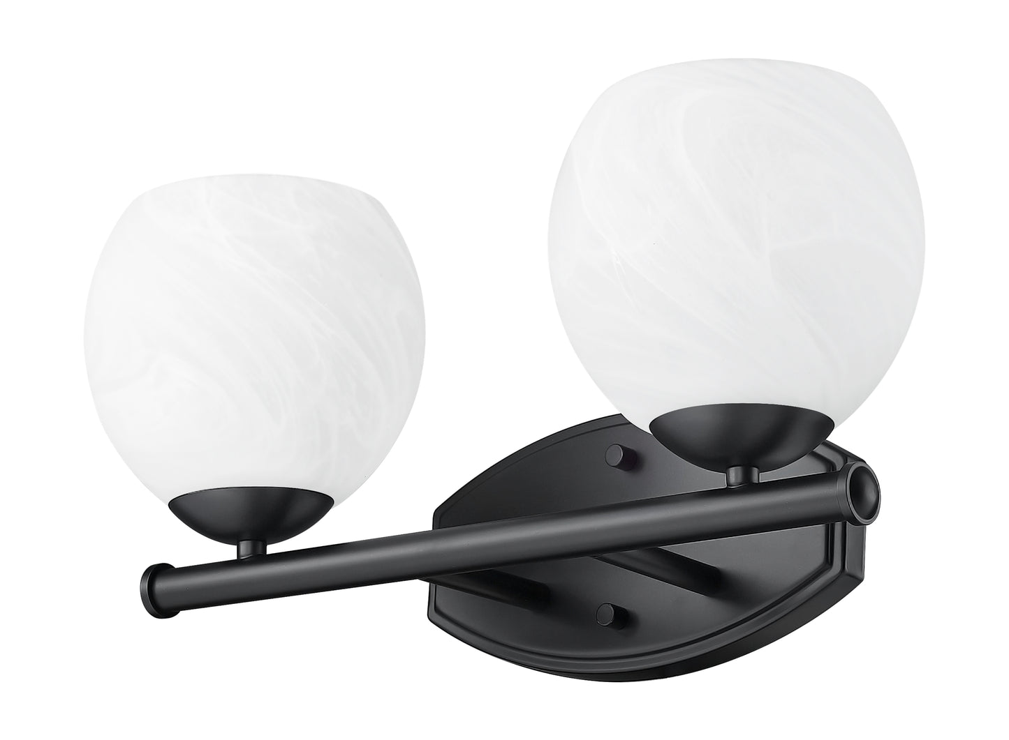 1963-2V-MB - Colette 2 Light 16" Vanity - Matte Black