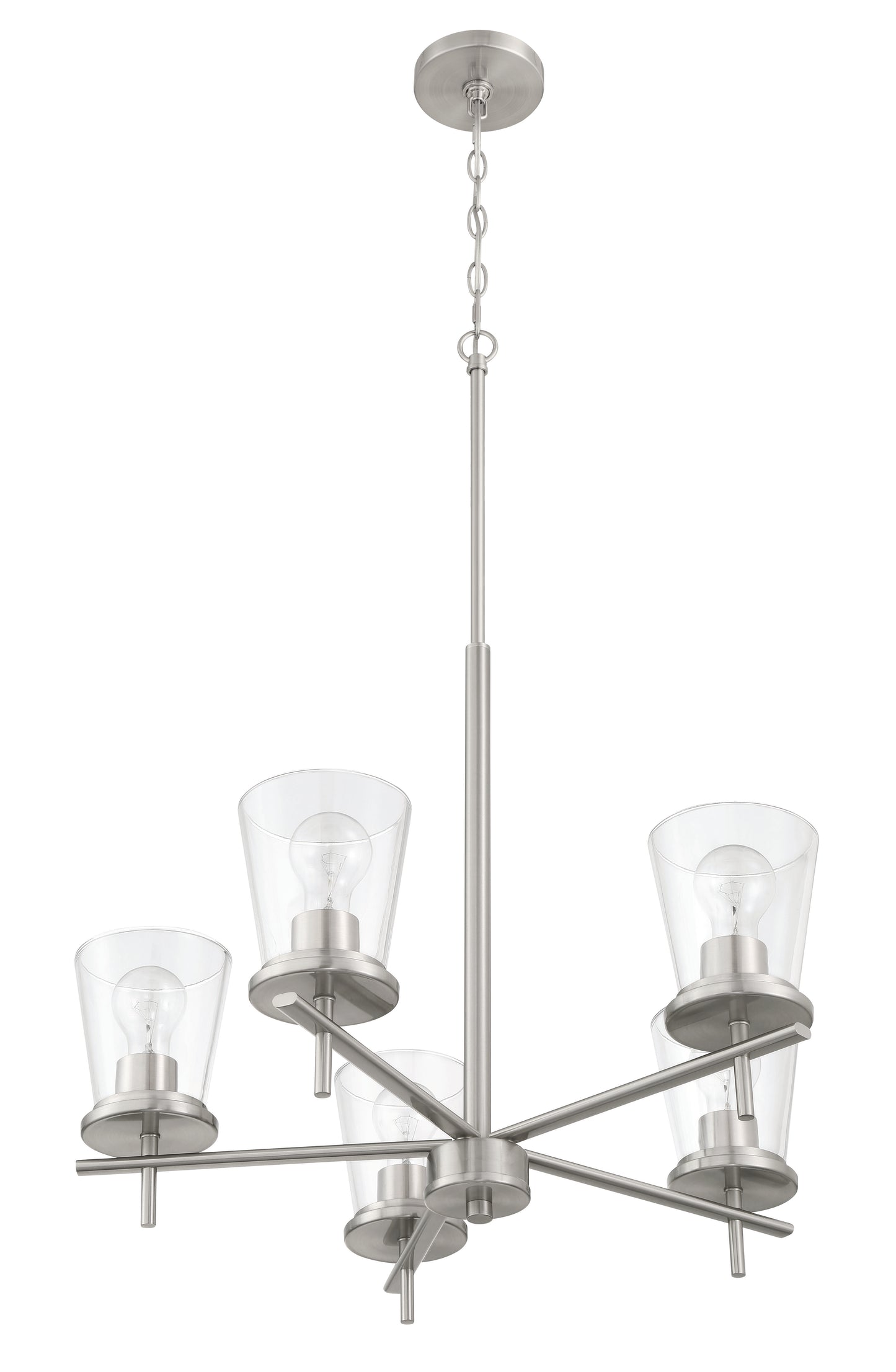 60425-BNK - Connell 5 Light 25" Wide Chandelier - Brushed Nickel