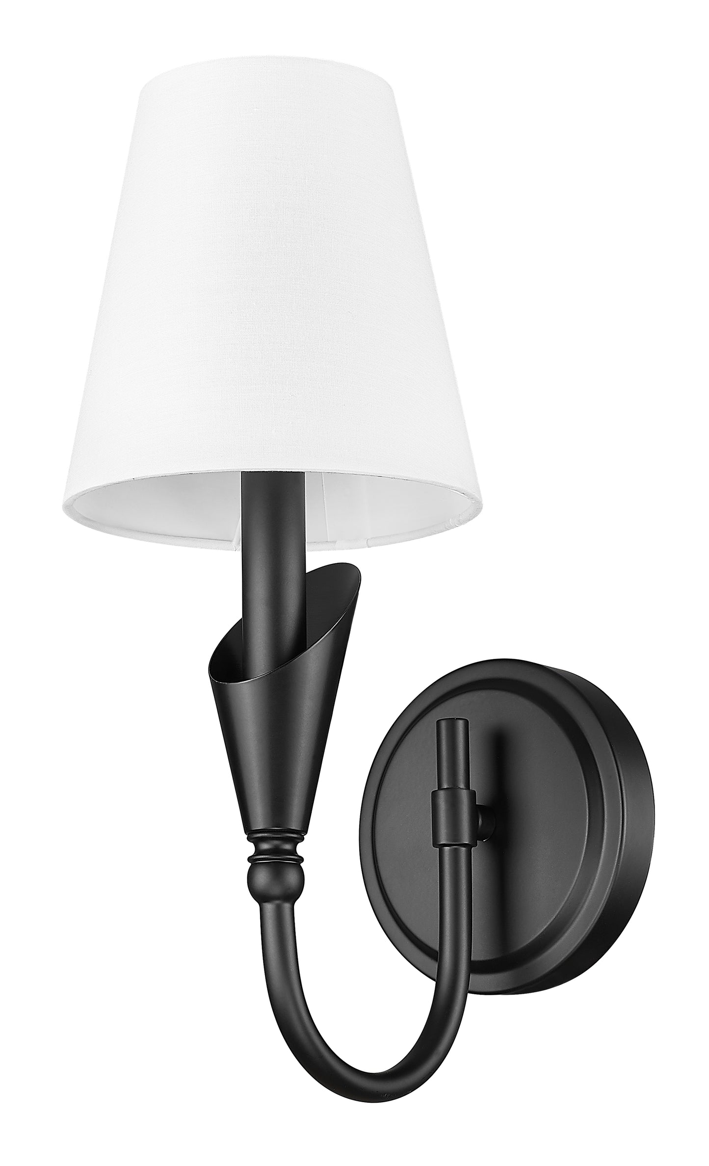 4014-1S-MB - Claudelle 1 Light Wall 14" Sconce - Matte Black