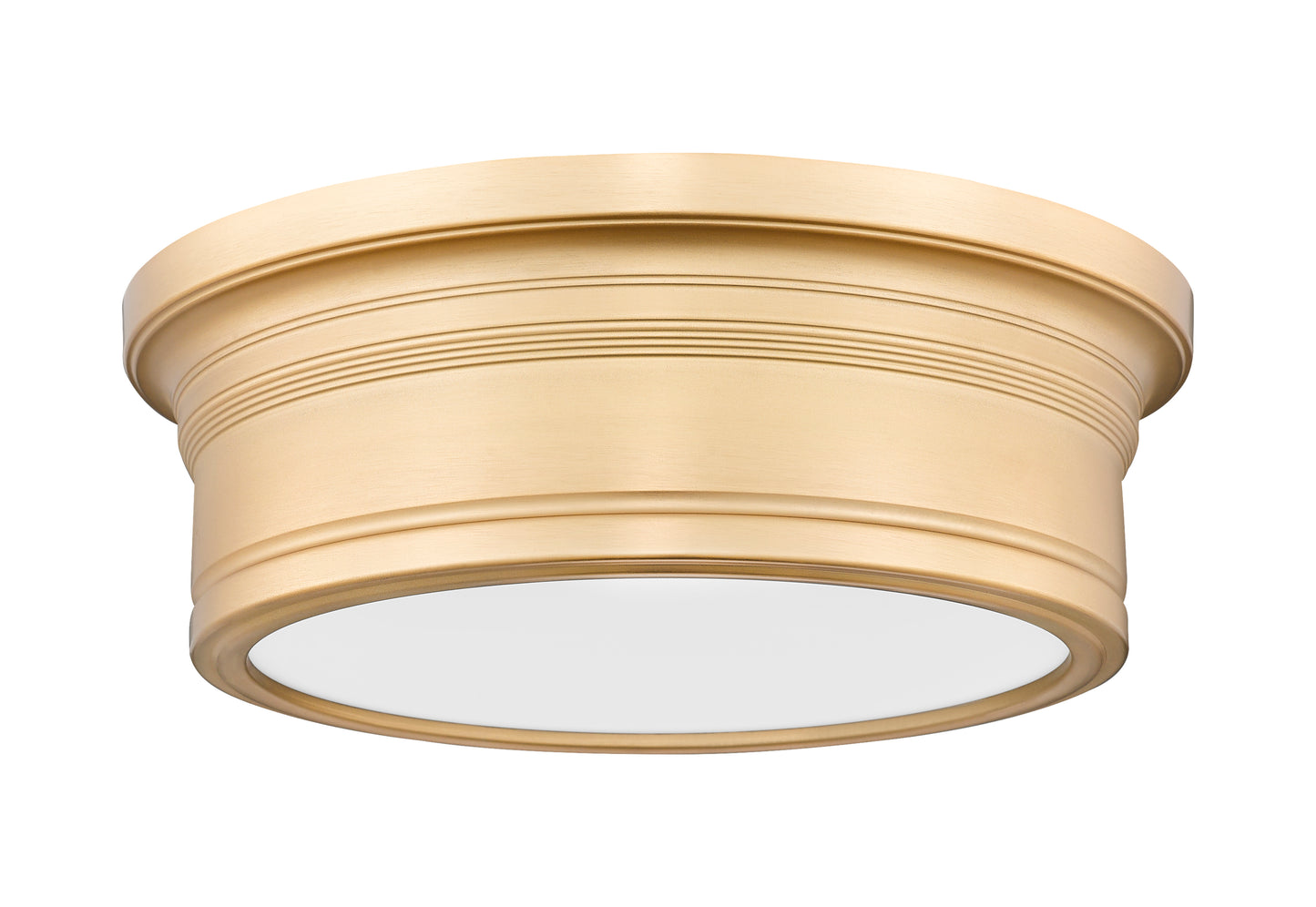 7702F12-MGLD-LED - Bentley 1 Light Flush 12" Mount - Modern Gold