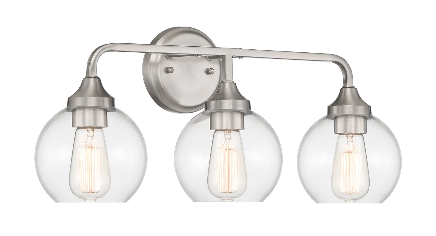 56203-BNK - Glenda 3 Light 23" Wide Vanity Light - Brushed Nickel