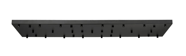 CP5423L-MB - Multi Point Canopy 23 Light Ceiling 18" Plate - Matte Black