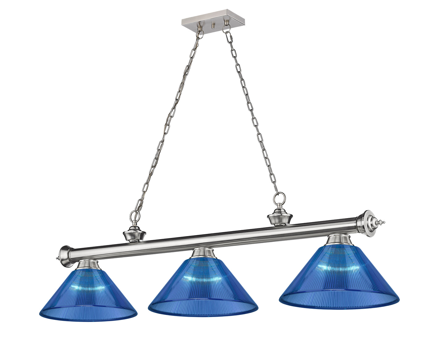 2306-3BN-ARDB - Cordon 3 Light 57" Billiard - Brushed Nickel