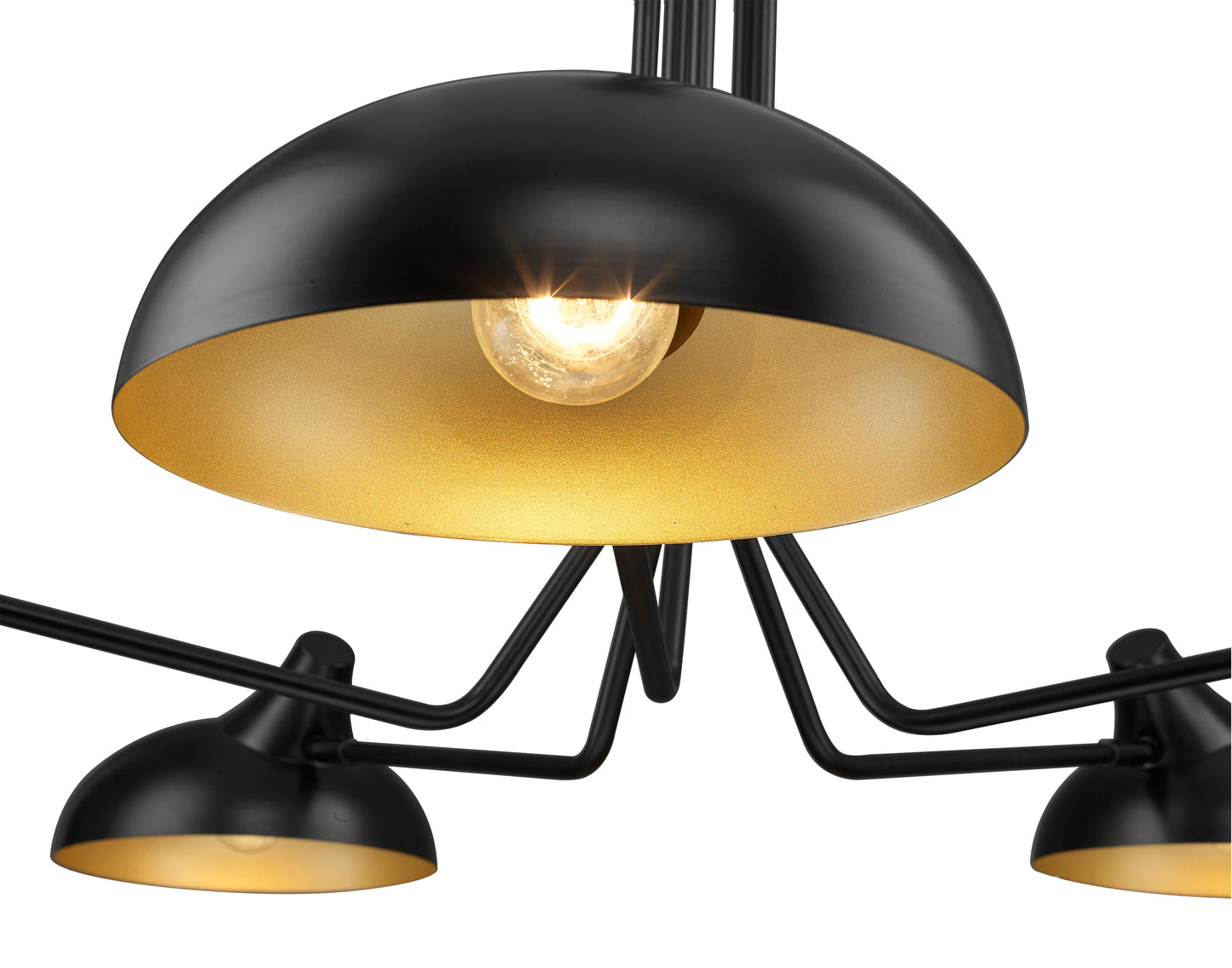 1942-5SF-MB - Bellamy 5 Light Semi Flush 52" Mount - Matte Black