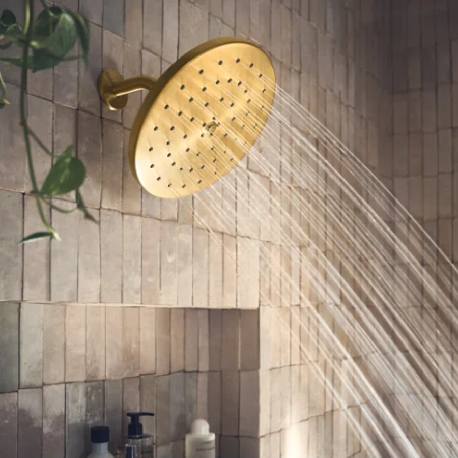 S112EPBG - Moen one-function 10" diameter spray head rainshower - Brushed gold