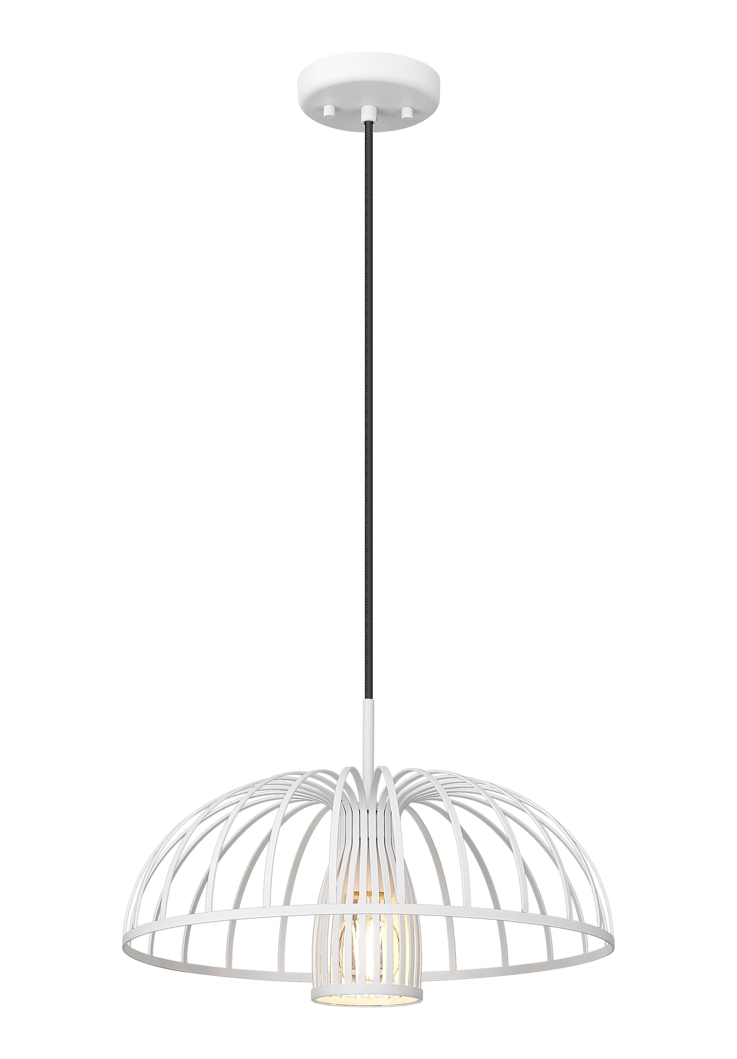 623P16-TXWH - Valencia 1 Light 16" Pendant - Texture White