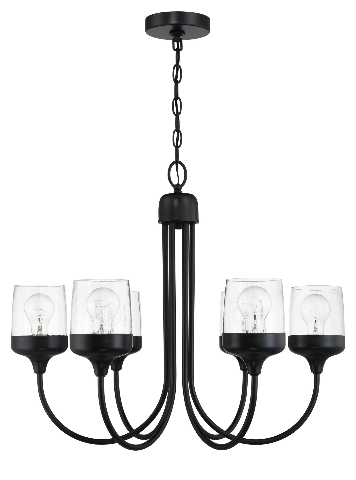 58126-FB - Wrenn 6 Light 26" Wide Chandelier - Flat Black