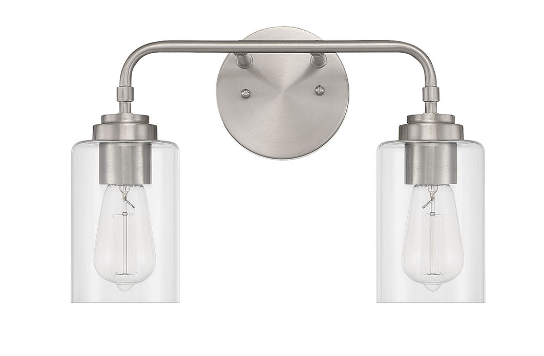 56002-BNK - Stowe 2 Light 15" Wide Vanity Light - Brushed Nickel