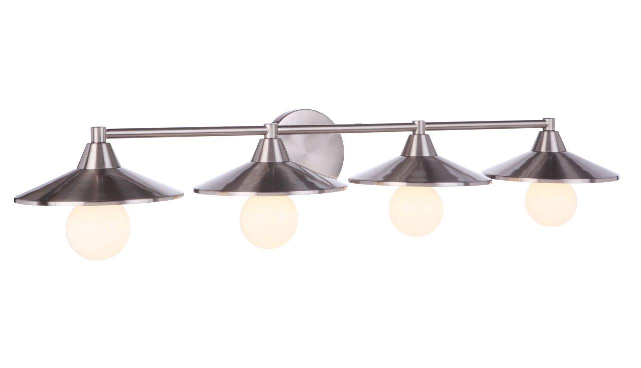 12537BNK4 - Isaac 4 Light 36" Wide Vanity Light - Brushed Nickel