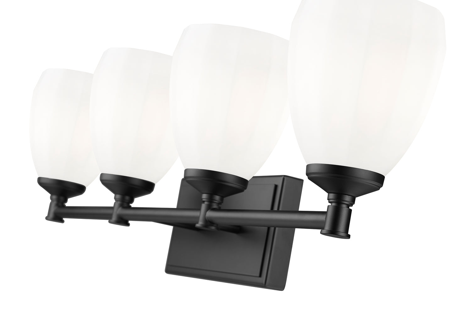 7004-4V-MB - Oren 4 Light 31" Vanity - Matte Black