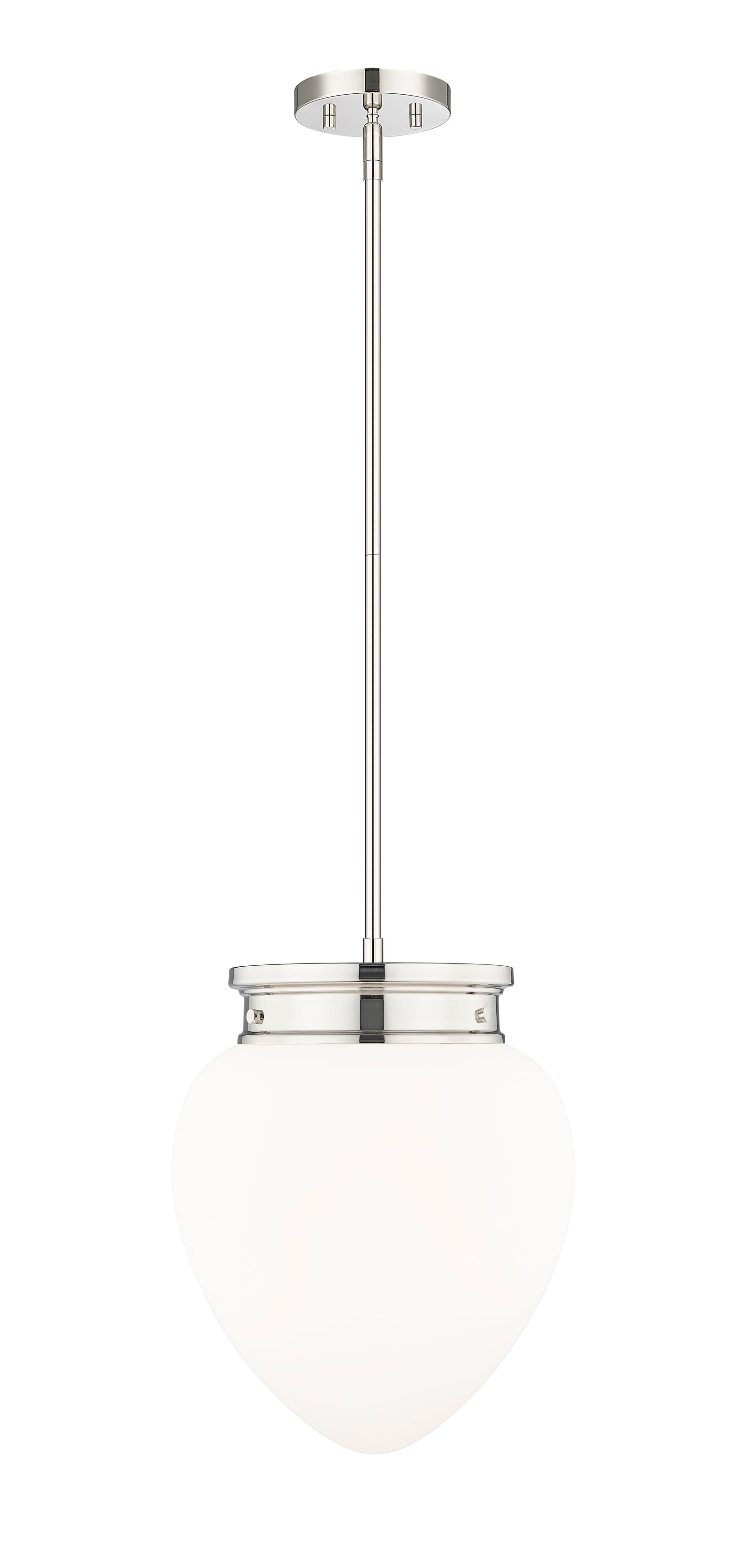 1945P12-PN - Gideon 1 Light 12" Pendant - Polished Nickel