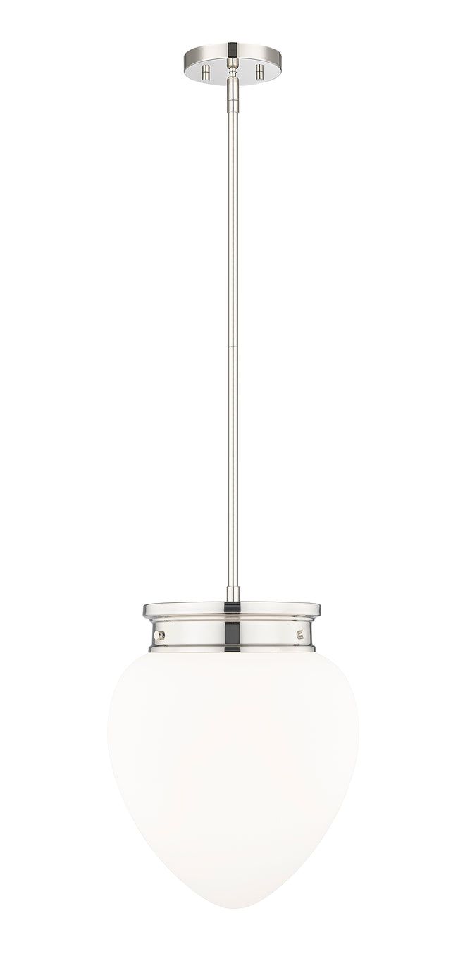 1945P12-PN - Gideon 1 Light 12" Pendant - Polished Nickel