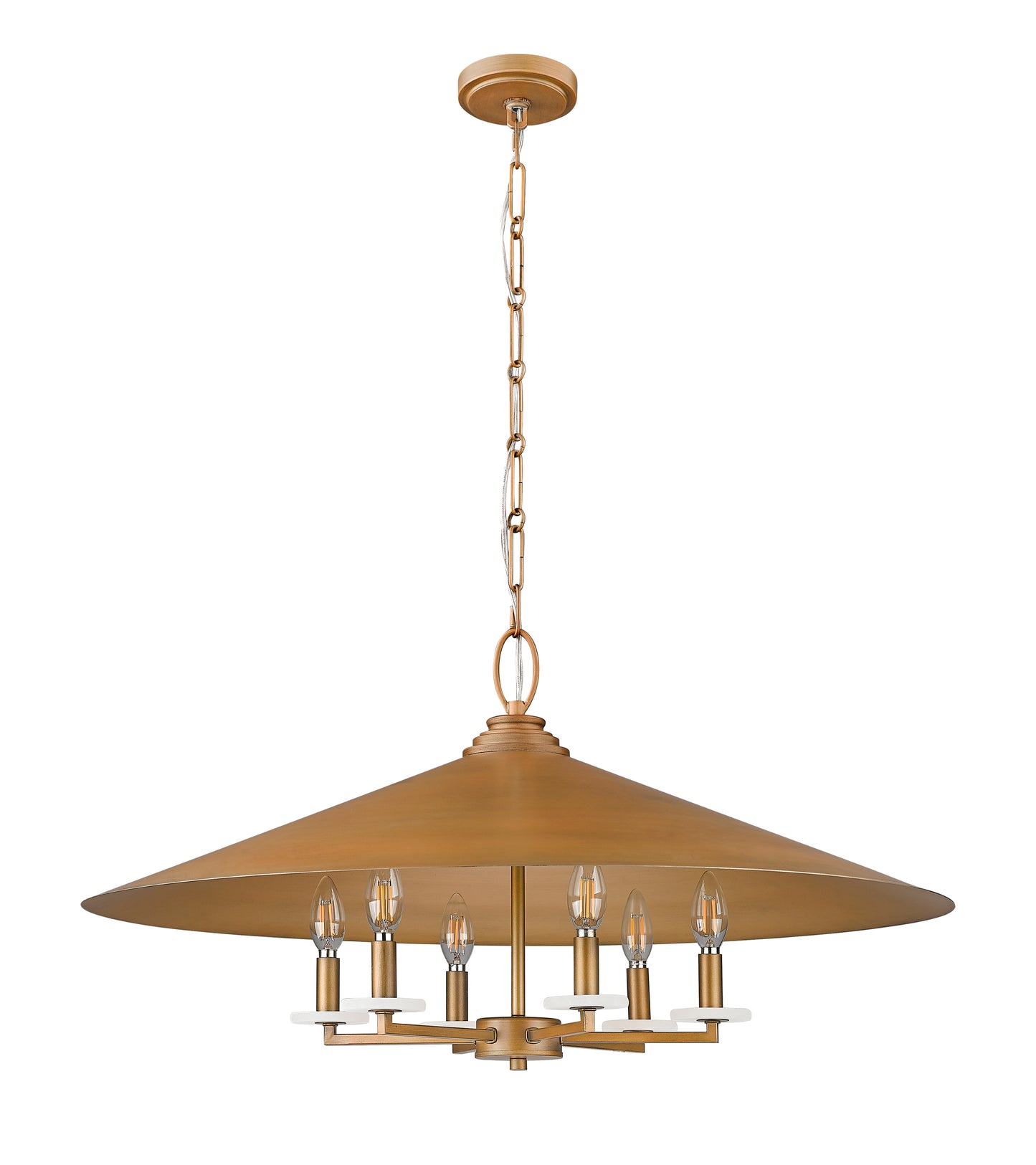 1953-32SGD - Rialto 6 Light 32" Pendant - Signature Gold