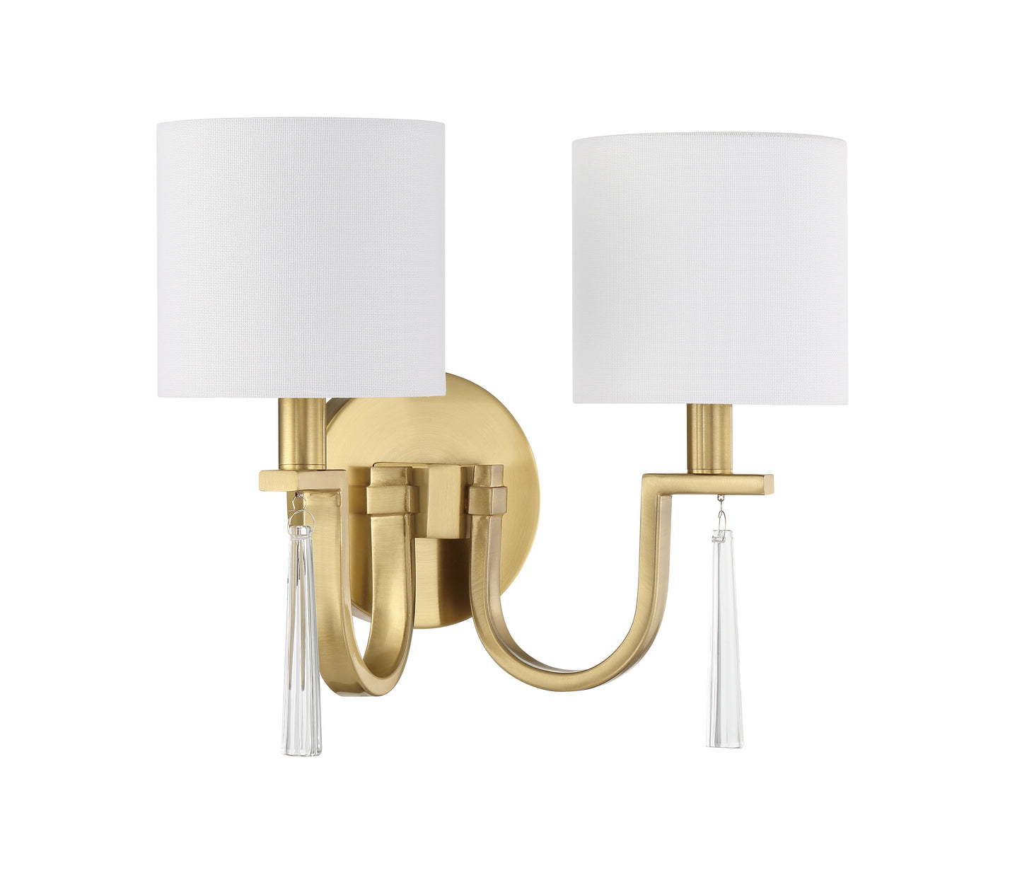 58262-SB - Fortuna 2 Light 11" High Wall Sconce - Satin Brass