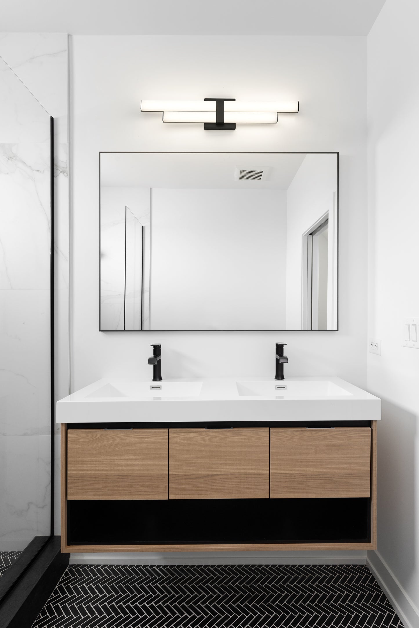 1008-25W-MB-LED - Zane 2 Light 25" Vanity - Matte Black
