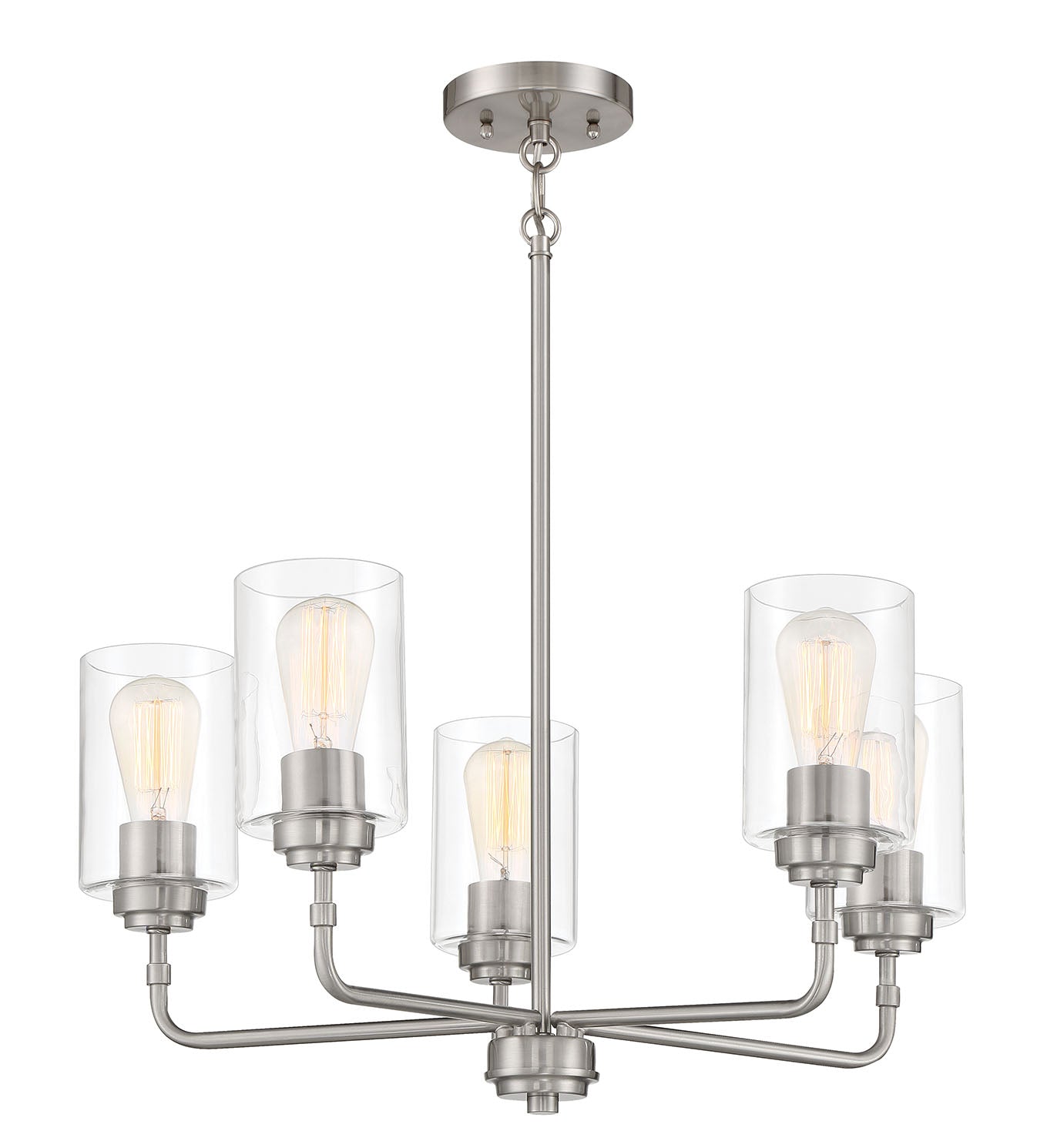 56025-BNK - Stowe 5 Light 23" Wide Chandelier - Brushed Nickel
