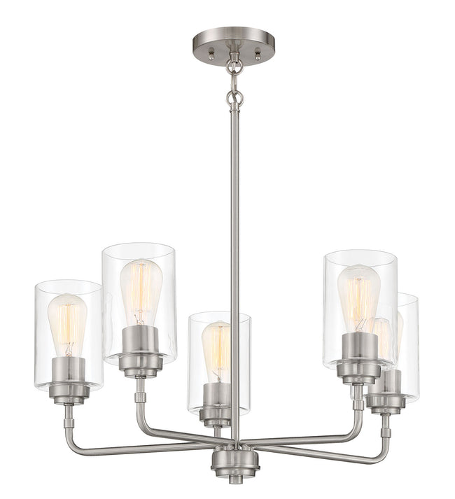 56025-BNK - Stowe 5 Light 23" Wide Chandelier - Brushed Nickel