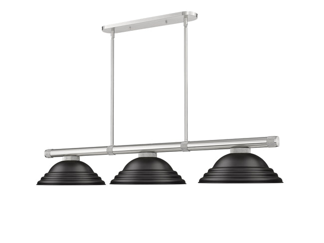 3050-3BN-SMB - Vanguard 3 Light 59" Billiard - Brushed Nickel