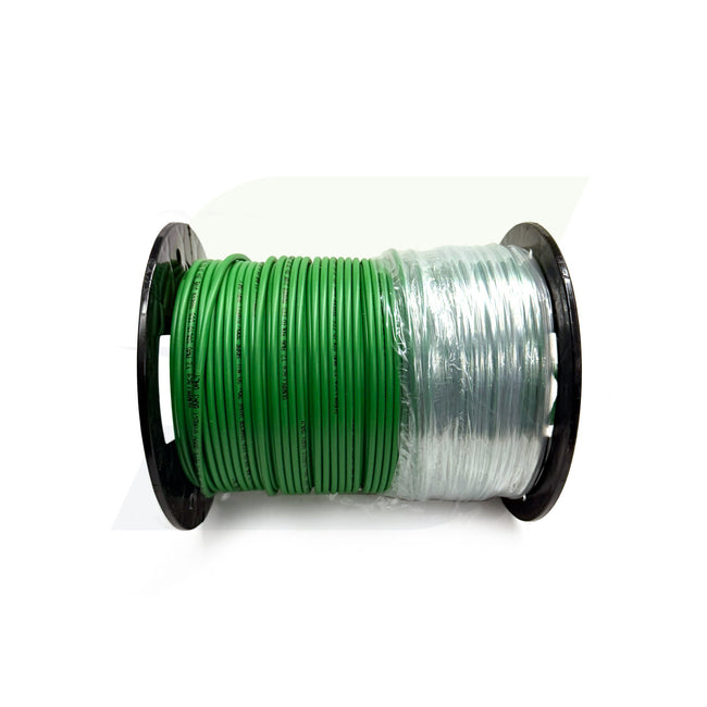 DTG-3012-500 - 12 AWG 30 mil Solid Copper Green Tracer Wire - 500 ft Roll