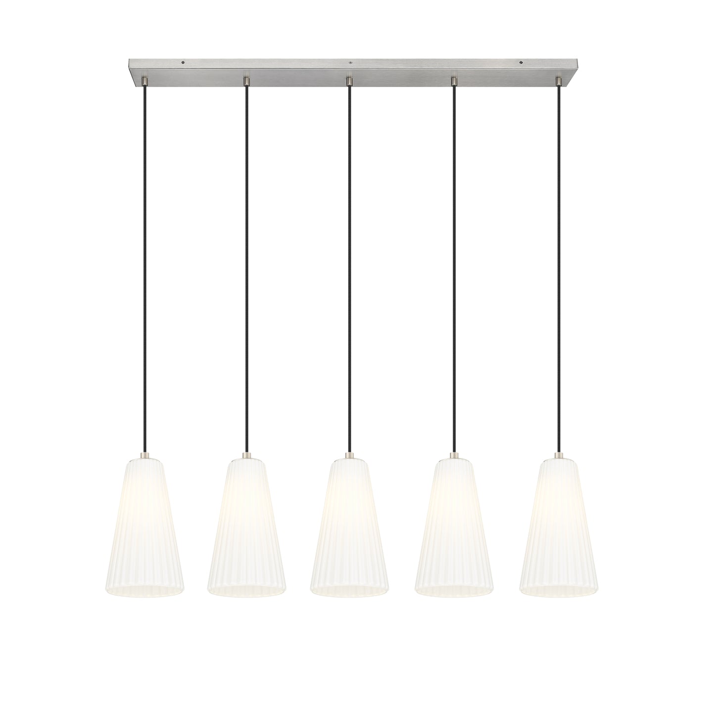 3043P6-5L-BN - Farrell 5 Light Linear 42" Chandelier - Brushed Nickel