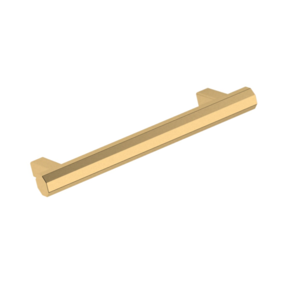 4417044 - 4" Centers - Octagonal Pull - Satin Brass