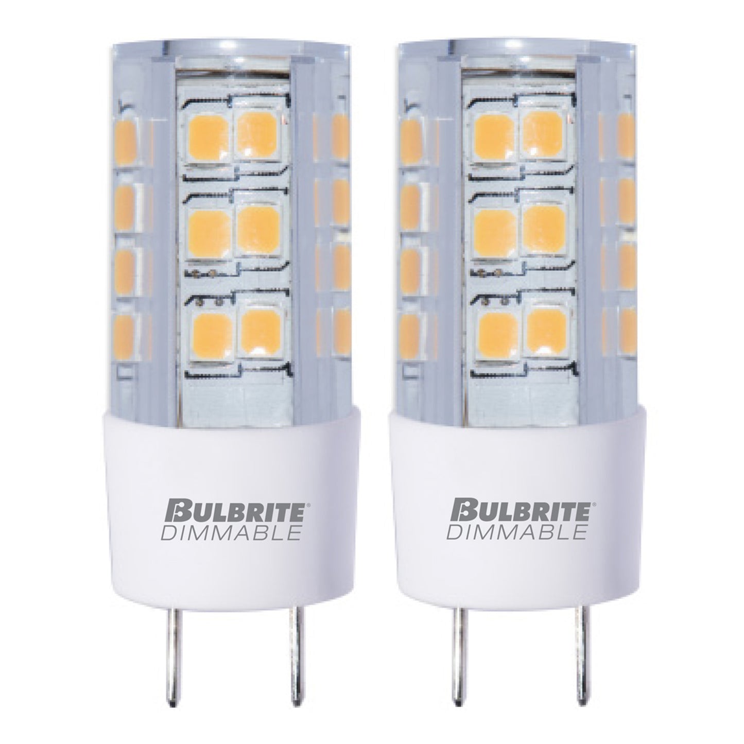 770576 - Dimmable T6 LED GY8 Base Light Bulb - 4.5 Watt - 3000K - 2 Pack