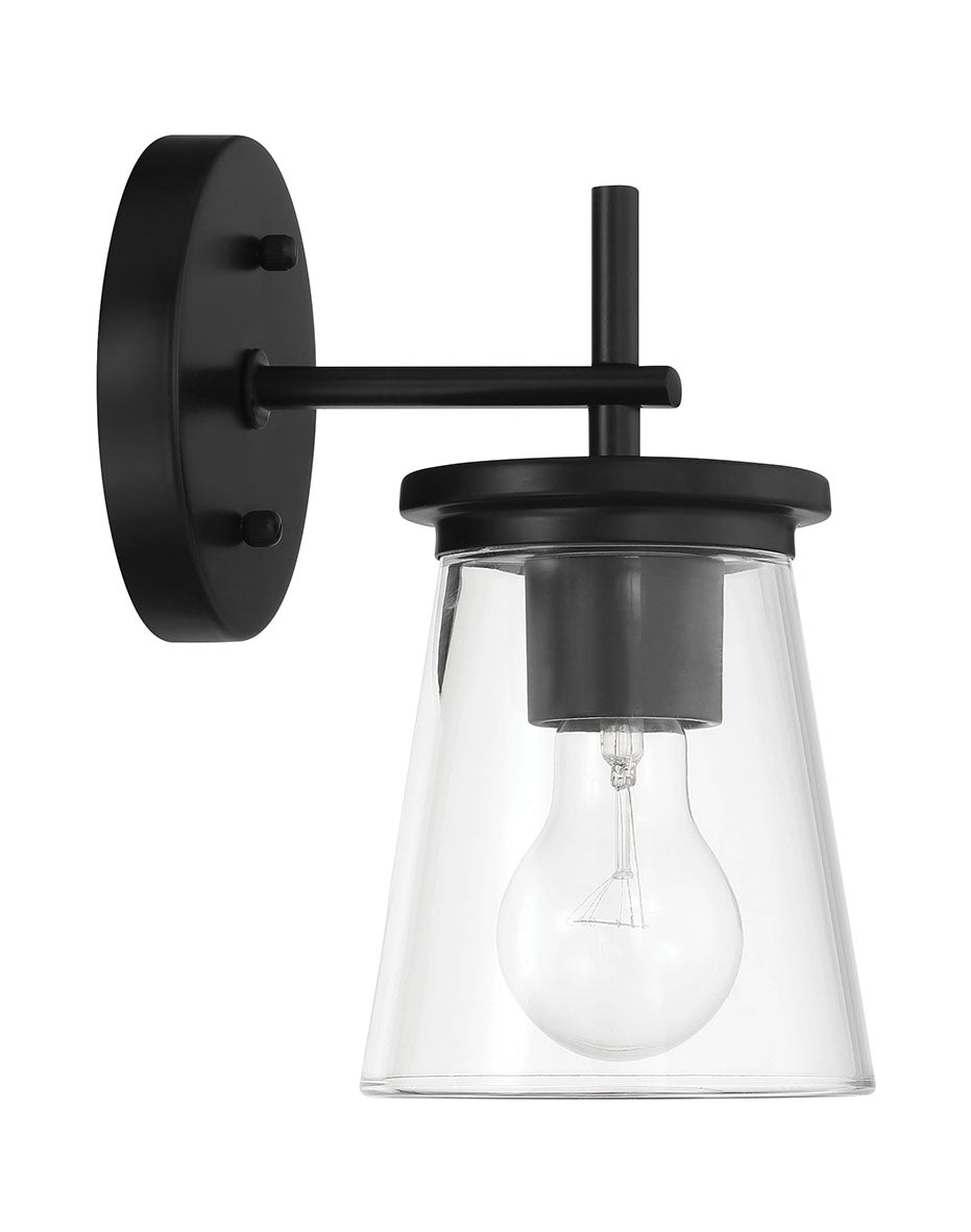 60401-FB - Connell 1 Light 9.38" High Wall Sconce - Flat Black
