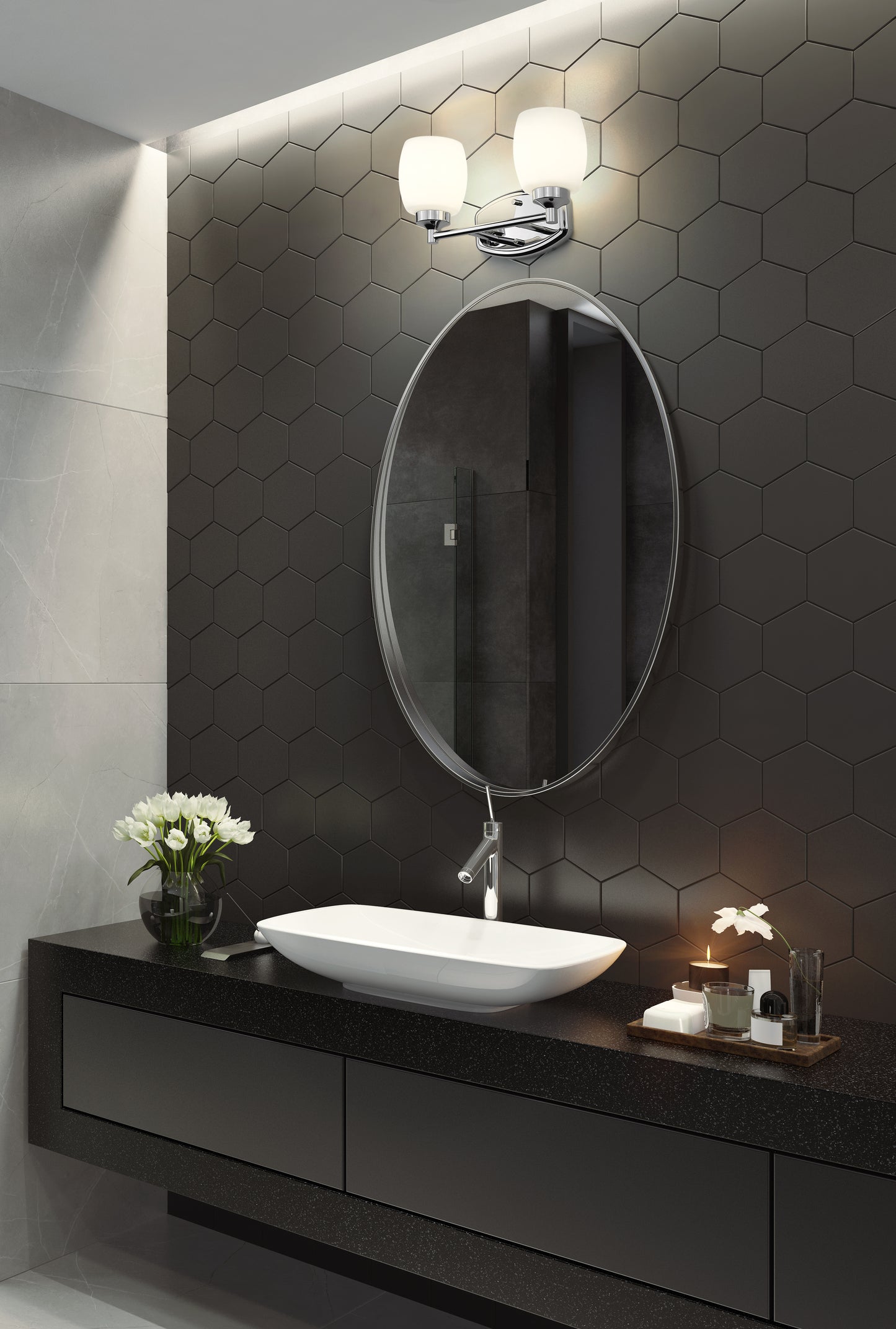 745-2V-CH - Kendrick 2 Light 14" Vanity - Chrome