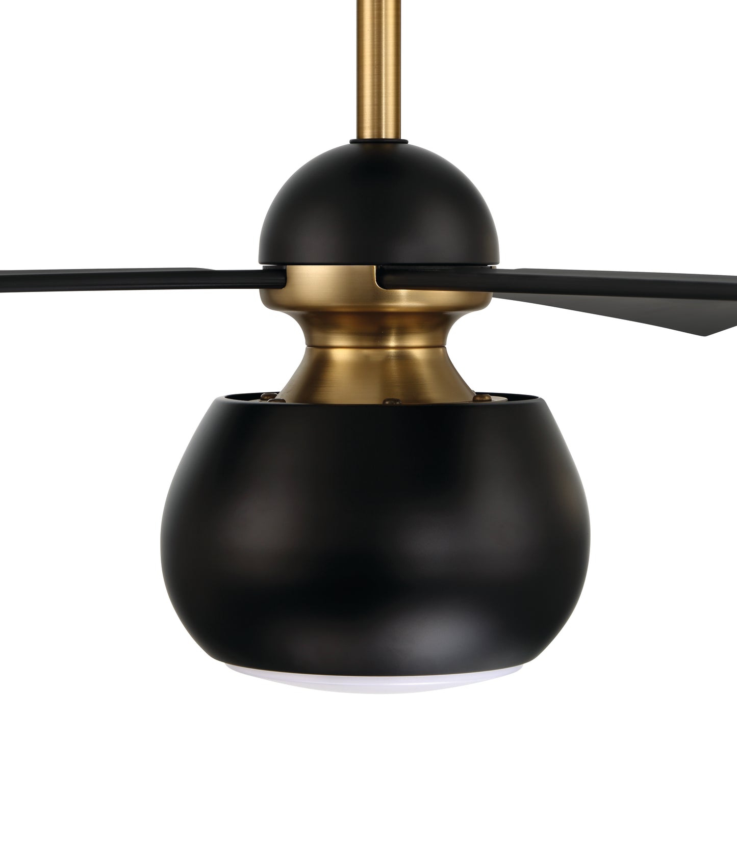 OTT60FBSB3 - Otto 60" 3 Blade Ceiling Fan with Light Kit - Flat Black / Satin Brass