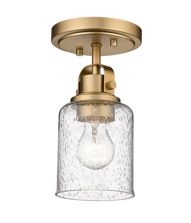 340F1-HG - Kinsley 1 Light Flush 5" Mount - Heirloom Gold