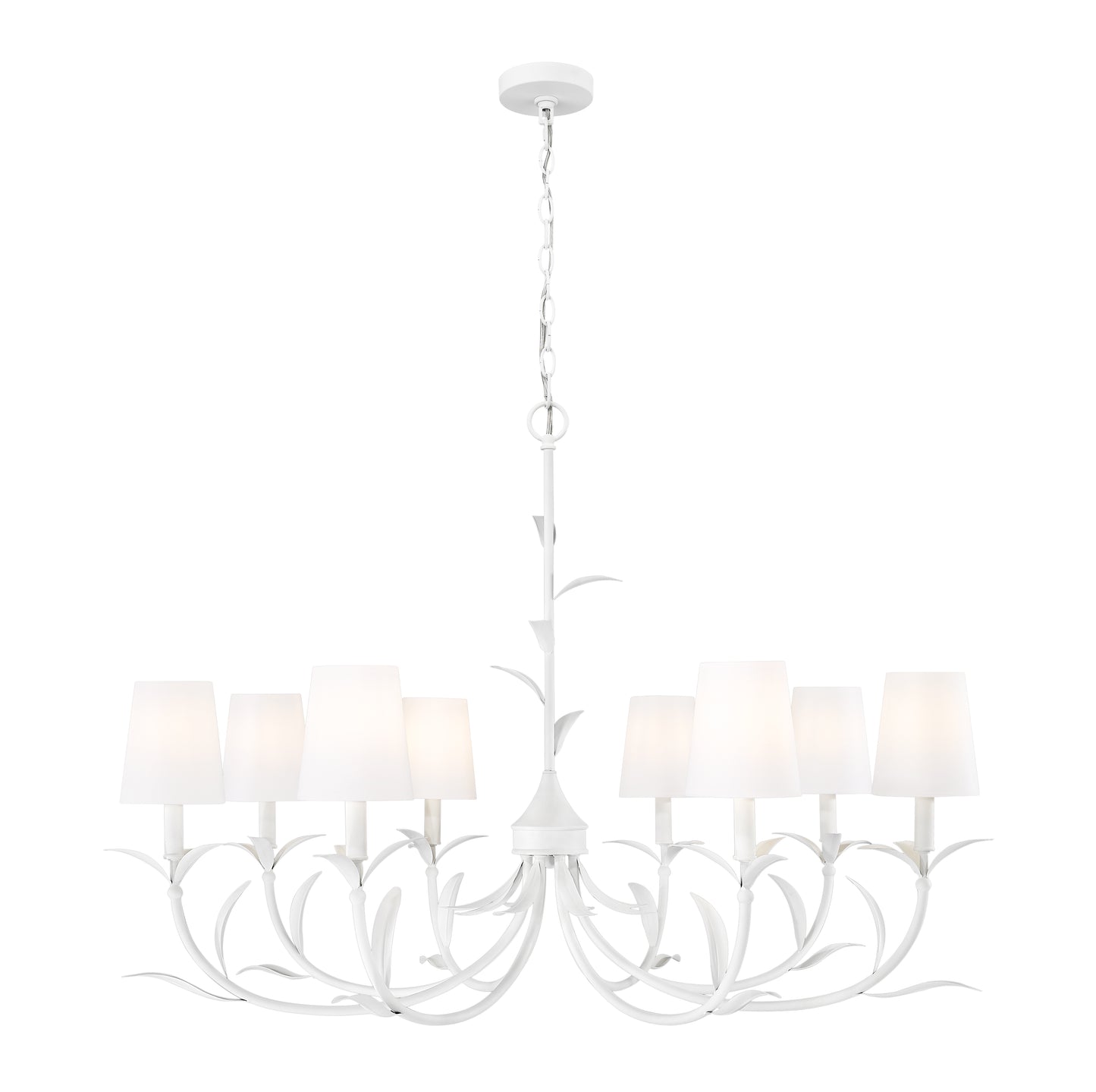 830-42TXWH - Aslin 8 Light 42" Chandelier - Textured White