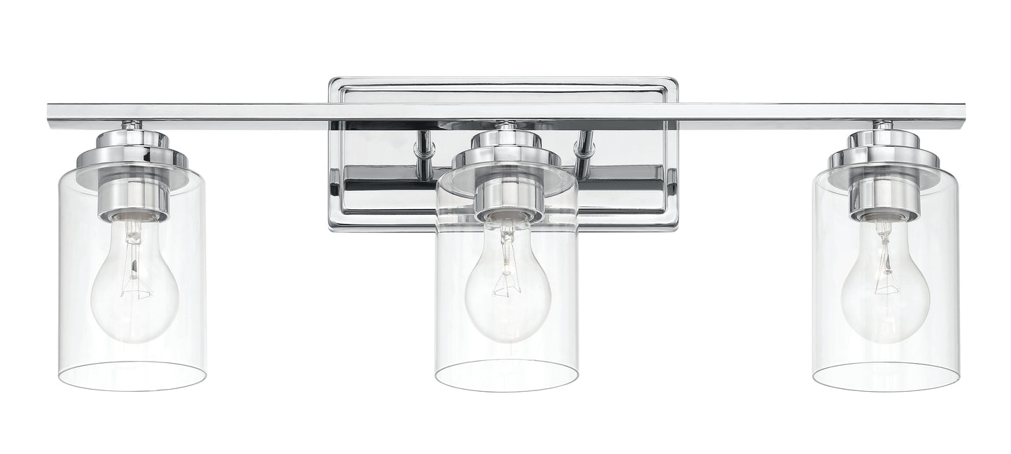20425CH3 - Clark 3 Light 25" Wide Vanity Light - Chrome