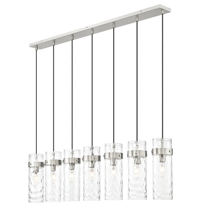 7002P5-7L-BN - Fontaine 7 Light Linear 57" Chandelier - Brushed Nickel
