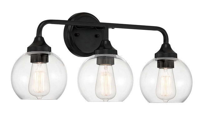 56203-FB - Glenda 3 Light 23" Wide Vanity Light - Flat Black