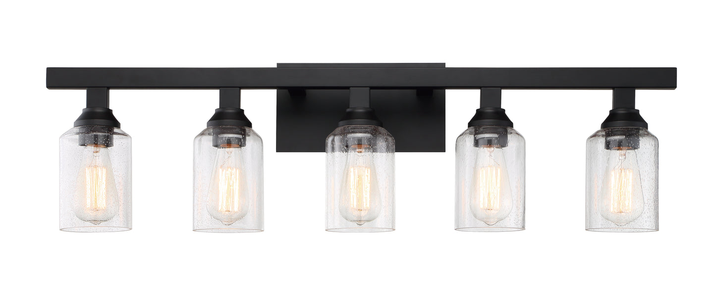53105-FB - Chicago 5 Light 36" Wide Vanity Light - Flat Black