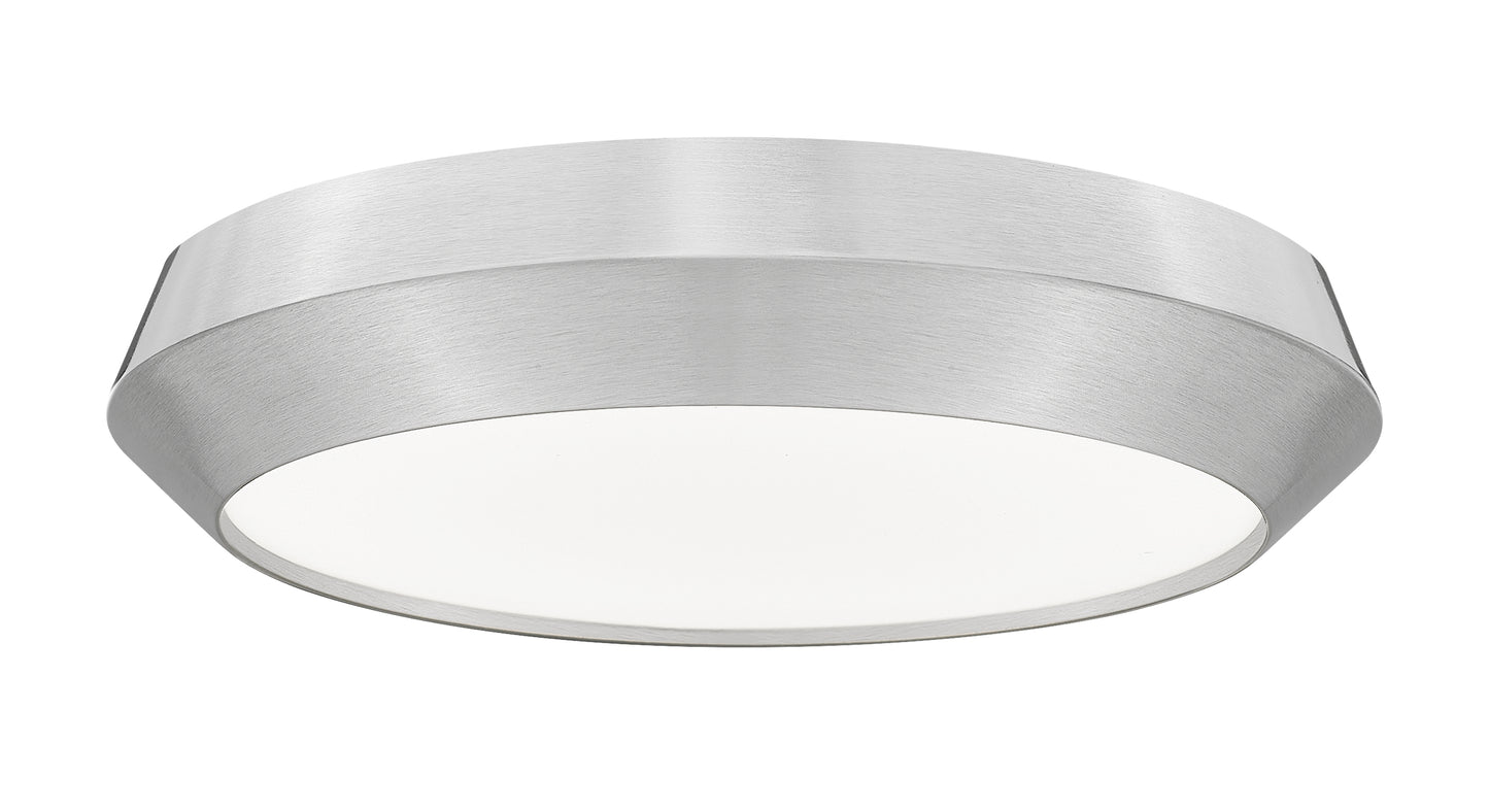 7701F16-BN-LED - Quasars 1 Light Flush 16" Mount - Brushed Nickel