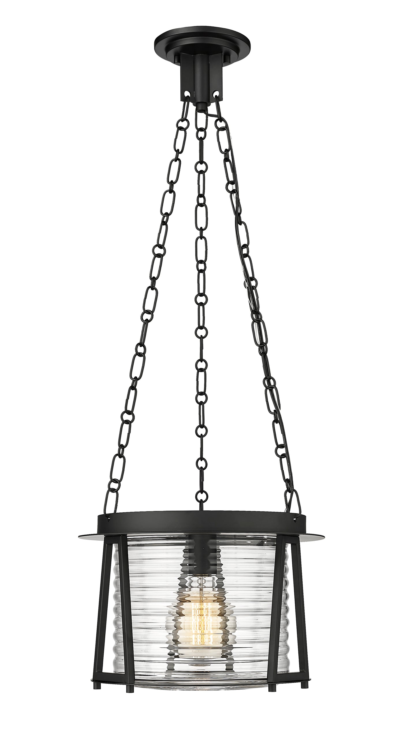 7503P13-MB - Cape Harbor 1 Light 13" Pendant - Matte Black