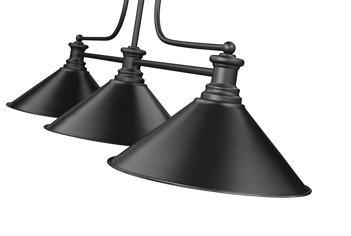 725-3MB-MB15 - Melange 3 Light 52" Billiard - Matte Black