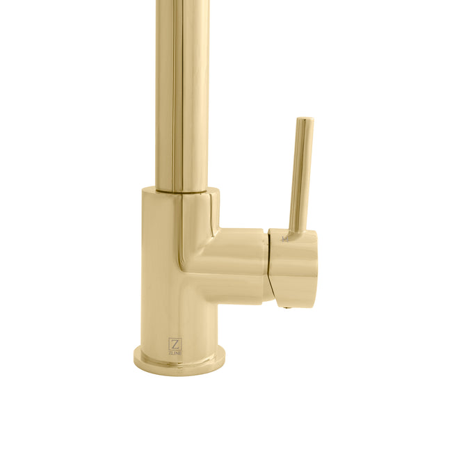 APL-KF-PG - Apollo Pull Down Spring Kitchen Faucet in Polished Gold