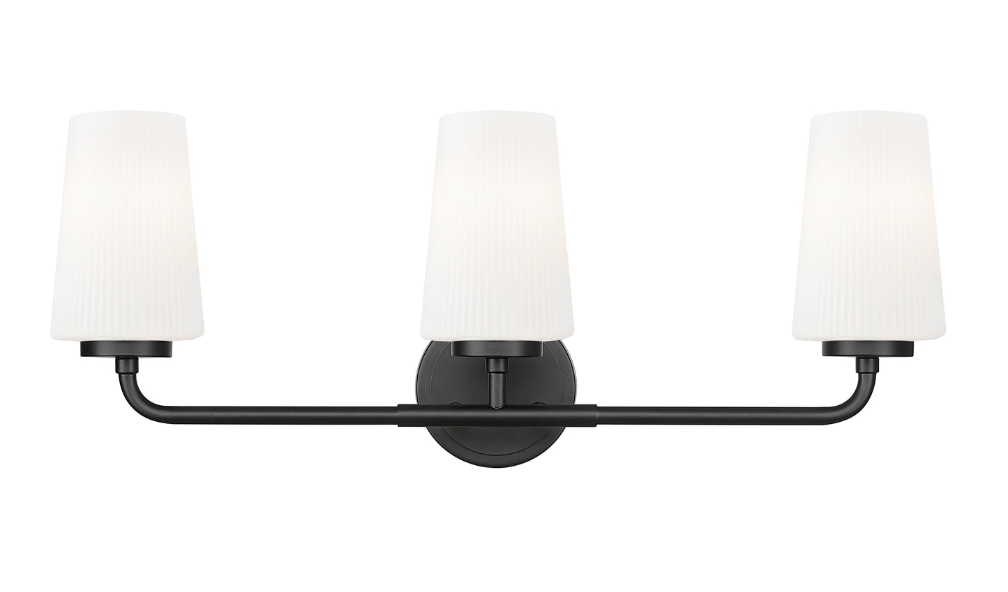 7005-3V-MB - Montford 3 Light 24" Vanity - Matte Black