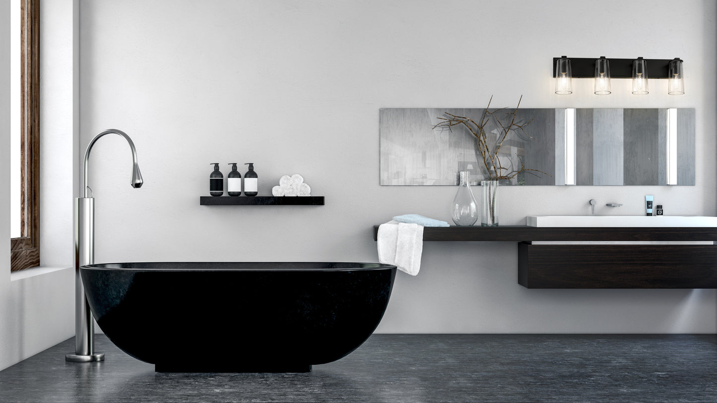 826-4V-MB - Titus 4 Light 32" Vanity - Matte Black