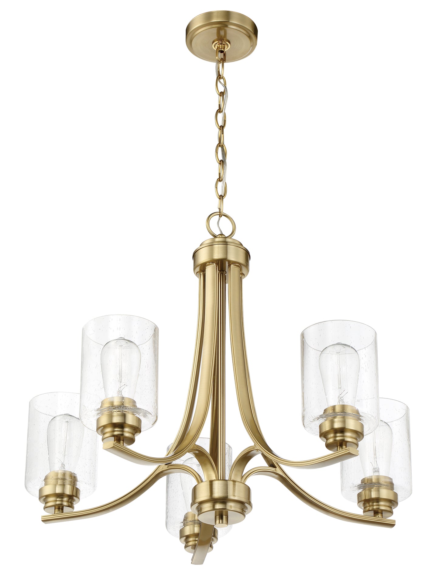 50525-SB - Bolden 5 Light 24" Wide Chandelier - Satin Brass