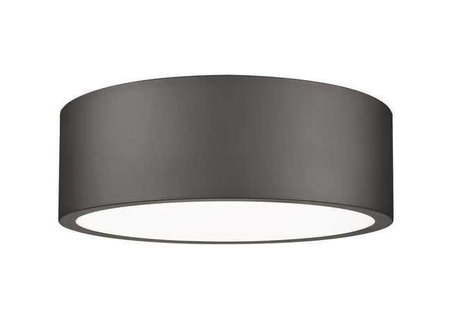 1017F12-BRZ-LED - Coronado 1 Light Flush 12" Mount - Bronze