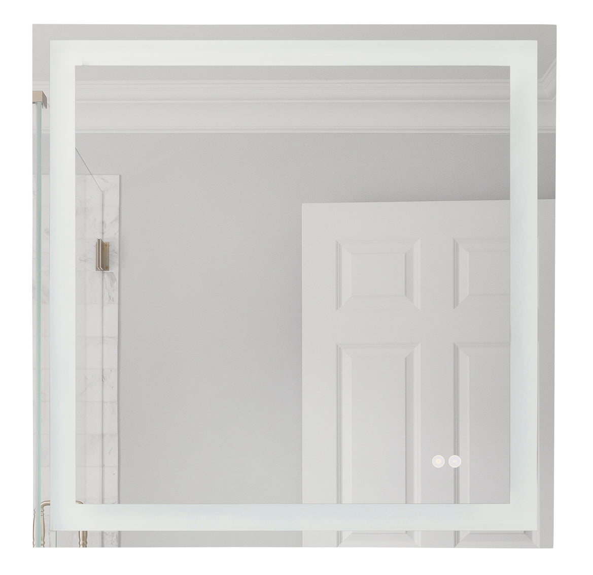 MIR102-W - Frameless,LED Mirror 1 Light 30" Wide Illuminated Mirror - White