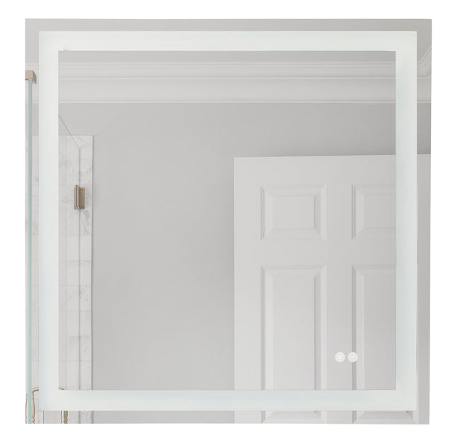 MIR102-W - Frameless,LED Mirror 1 Light 30" Wide Illuminated Mirror - White