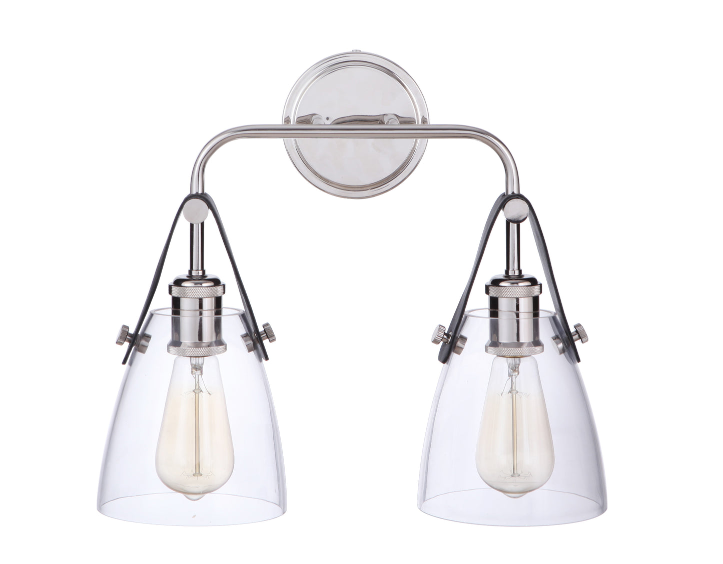 51362-PLN - Hagen 2 Light 14.17" High Wall Sconce - Polished Nickel