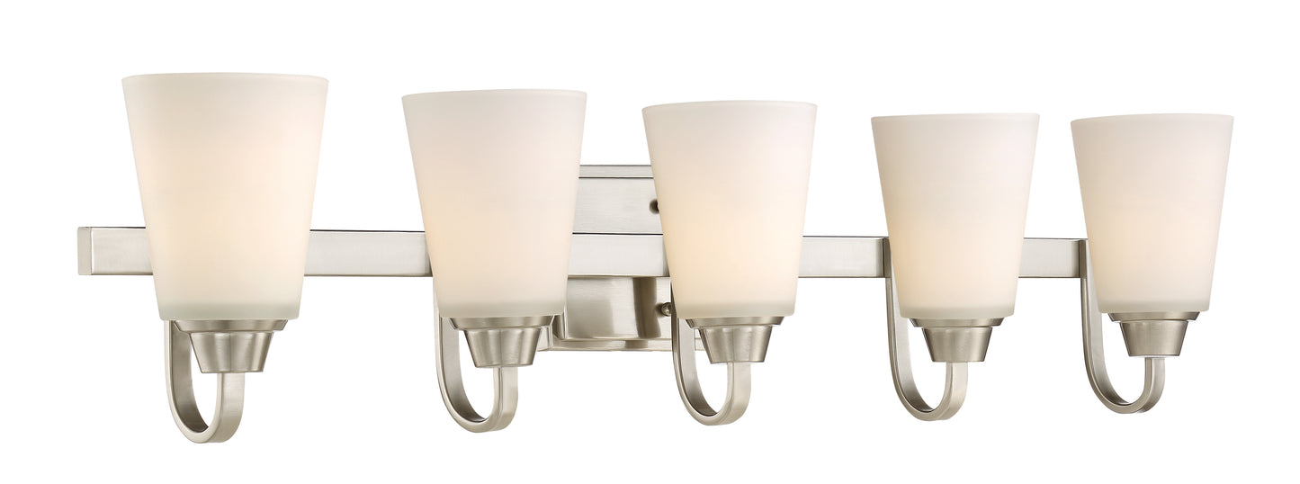 41905-BNK - Grace 5 Light 37" Wide Vanity Light - Brushed Nickel