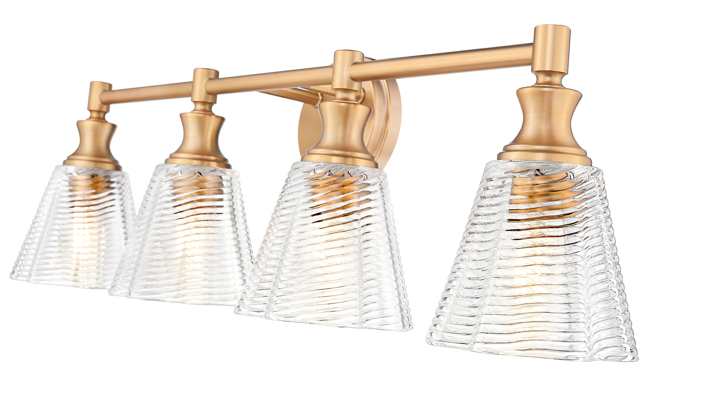 7704-4V-MGLD - Auden 4 Light 32" Vanity - Modern Gold