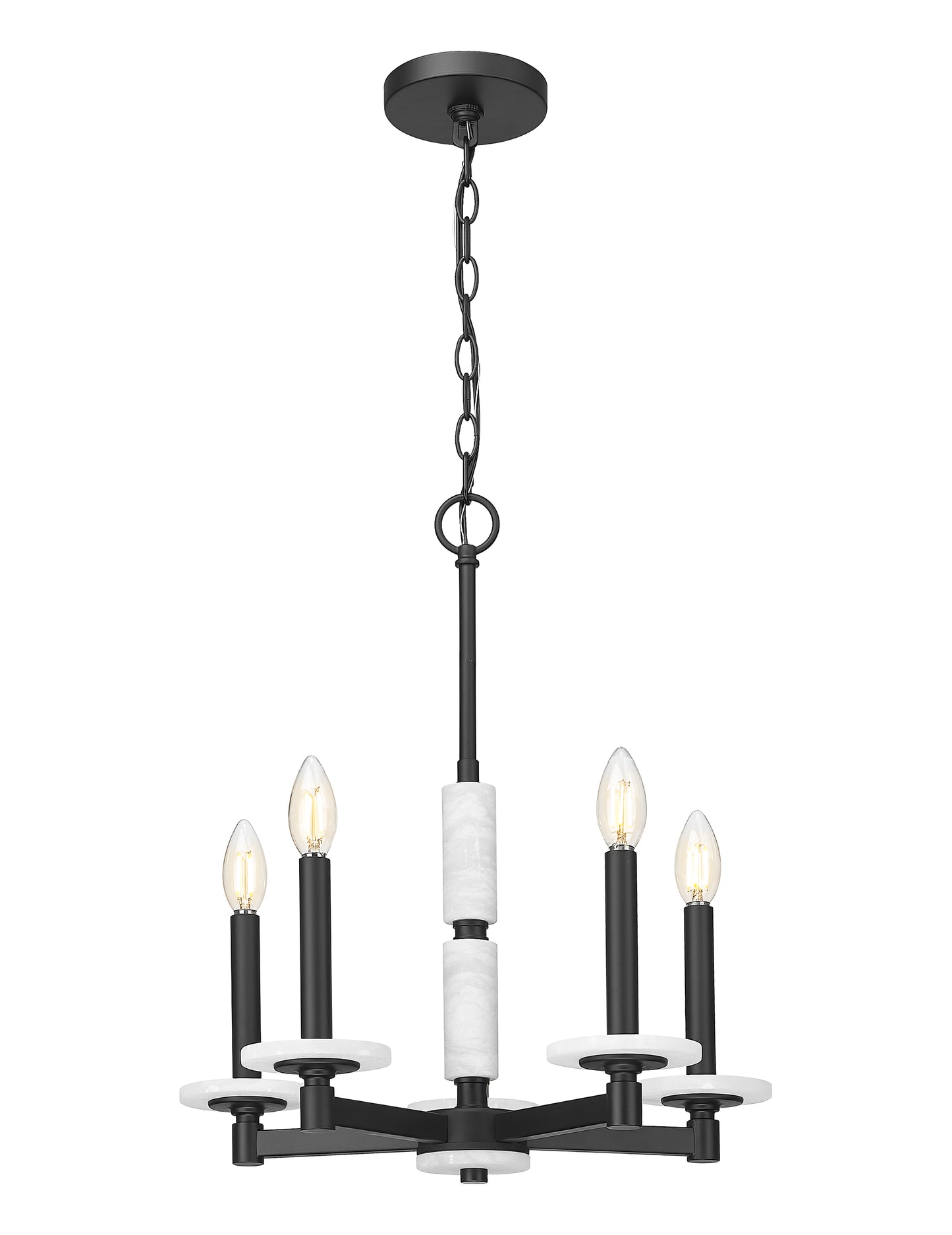 3045-5MB - Kaden 5 Light 18" Chandelier - Matte Black