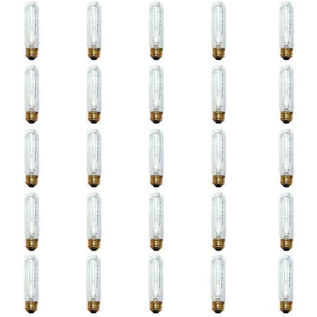 704340 - Dimmable Clear T10 Incandescent Light Bulb - 40 Watt - 2700K - 25 Pack